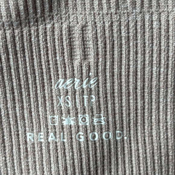 aerie Ribbed V-Neck Bralette Strappy Cross Back Removable Pads Women's Size XS - Picture 6 of 6